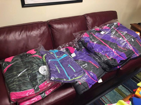 Coats donated for Children's Cove families.