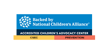 Backed by National Children's Alliance Logo: Accredited Children's Advocacy Center